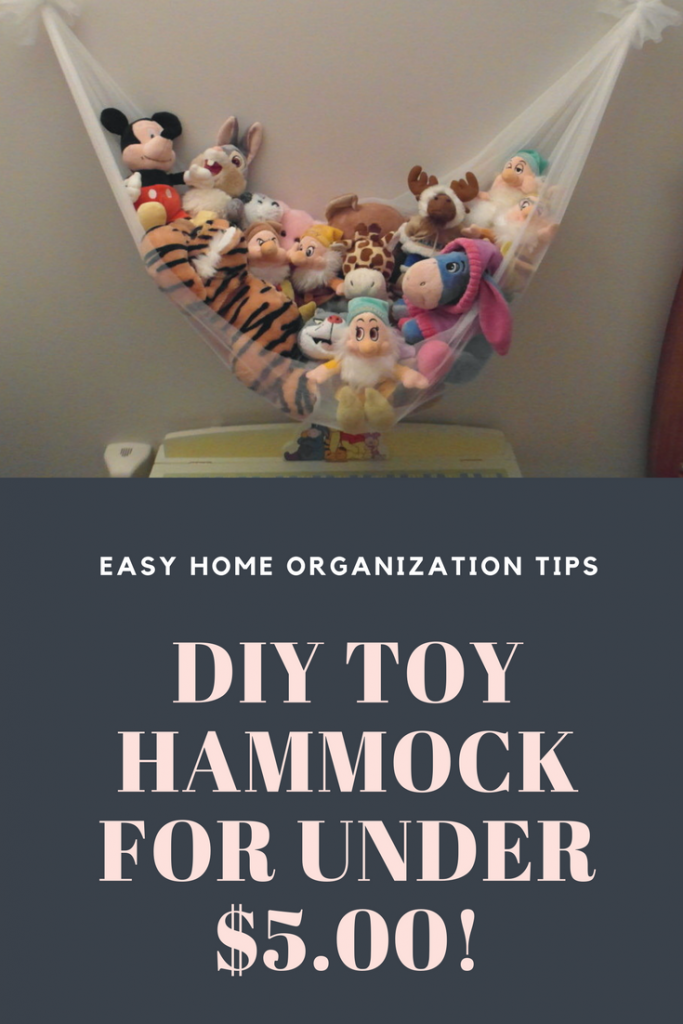 Easy DIY Toy Hammock for under $5.00! #DIY #Homeorganization #KidsRooms #Decor #Frugal 