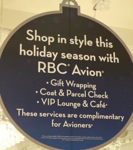 RBC Avion Holiday Boutique Entrance Coquitam Centre