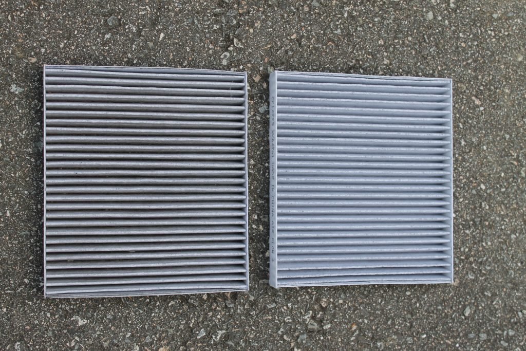 FRAM Fresh Breeze Filter Before and After