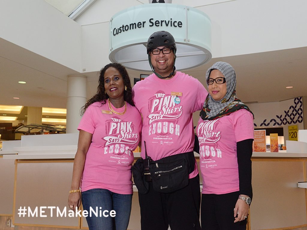 #MetMakeNice - Pink Shirt Day Metropolis at Metrotown