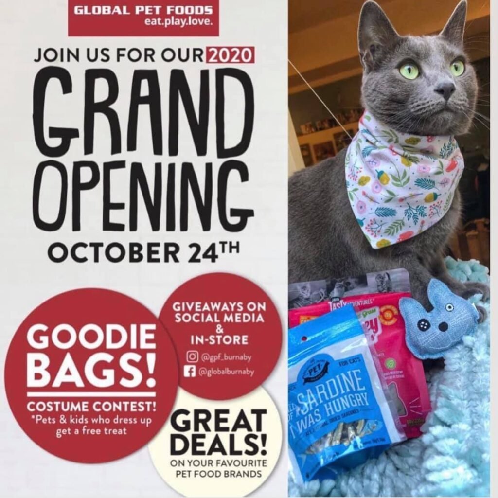Global Pet Foods Grand Opening Flyer
