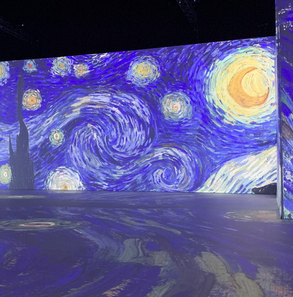 Vincent Van Gogh Starry Nights projected at Imagine Van Gogh